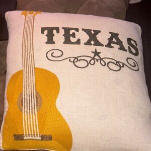 Texas Guitar Decorative Pillow